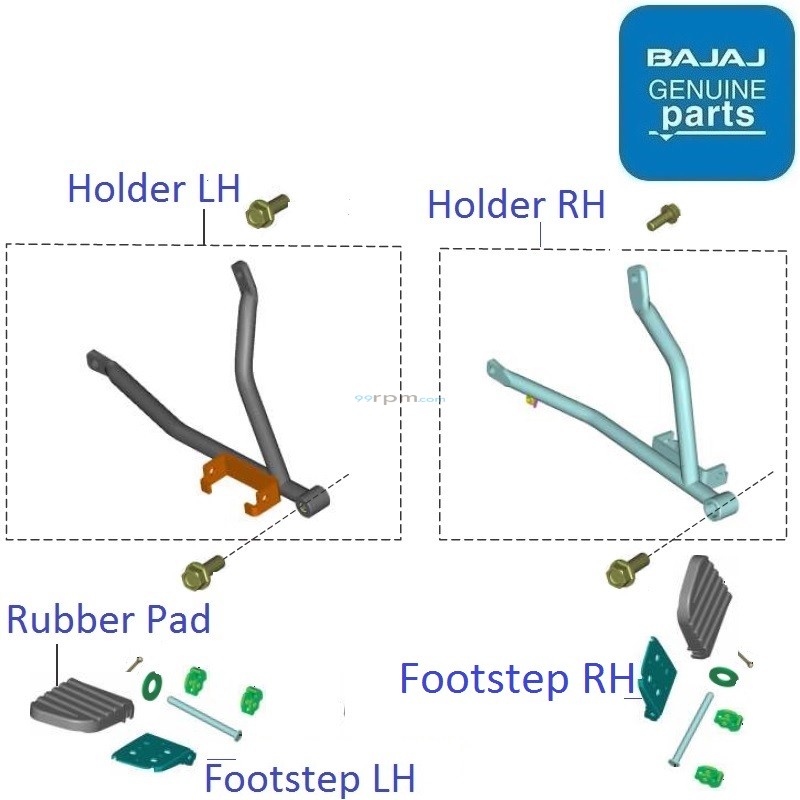 Platina 110 Disc (2021) Rear Footrest