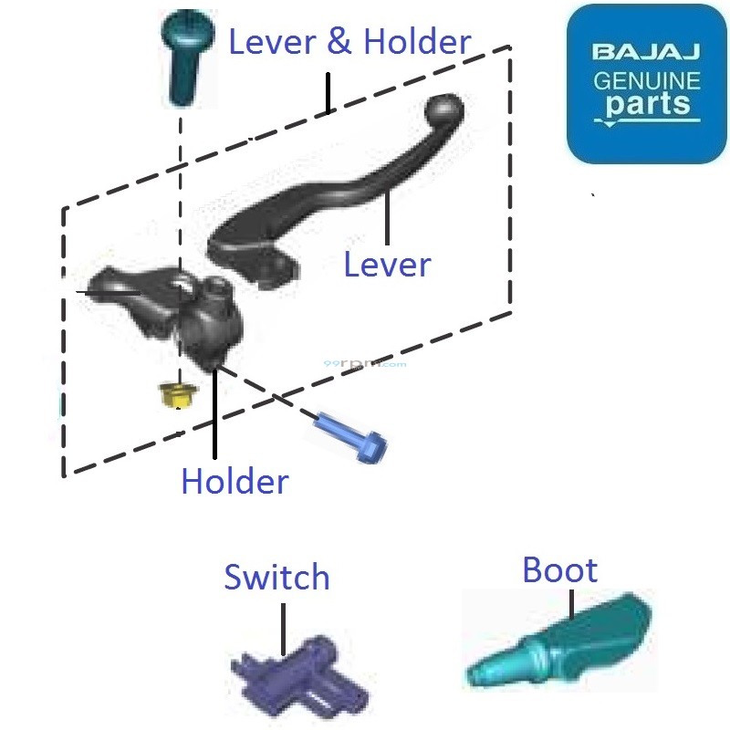 Platina 110 Drum (2021) Front Brake Hand Lever