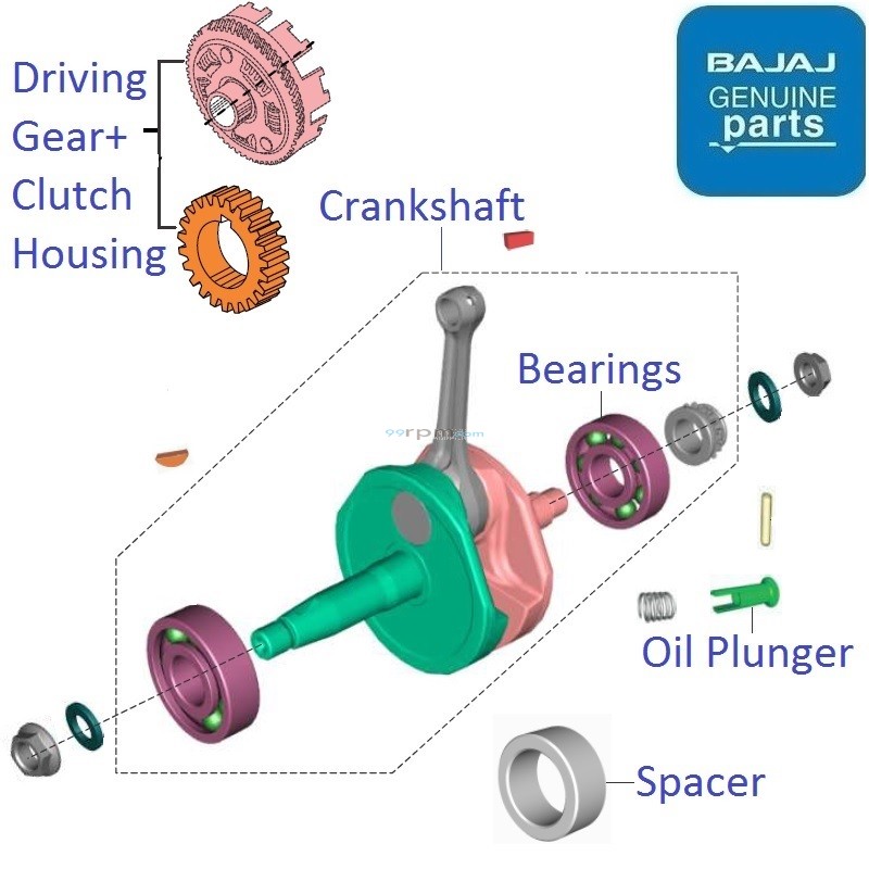 Platina 110 Drum (2021) Crankshaft