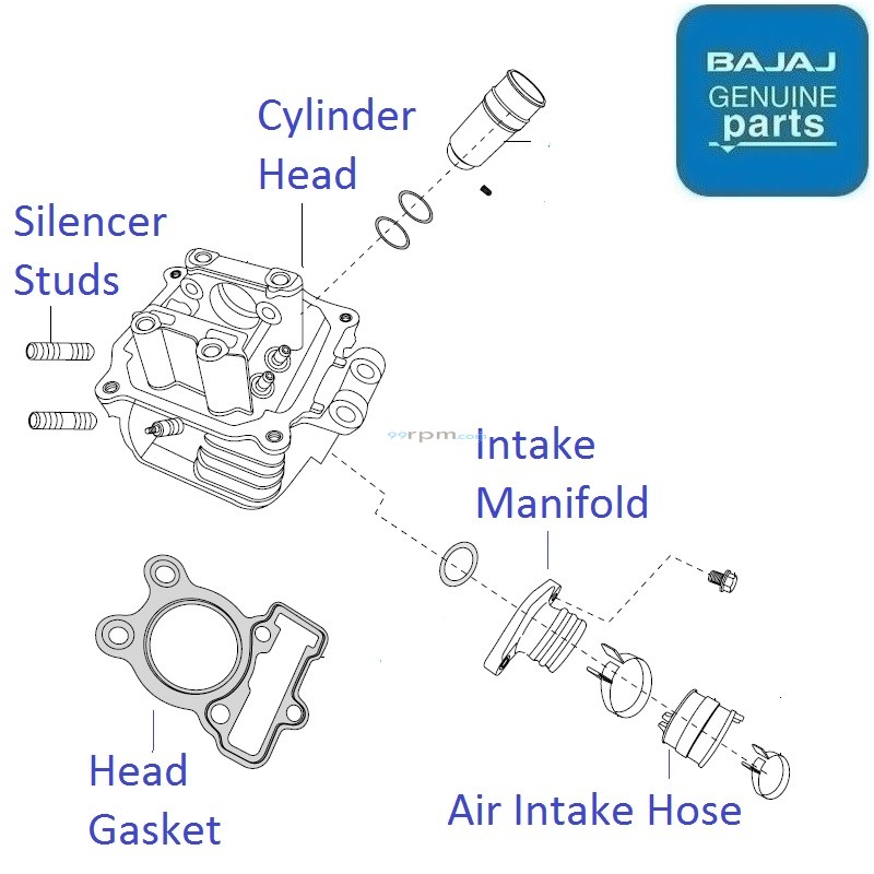 Bajaj Pulsar 135LS BS3(20092016) Cylinder Head