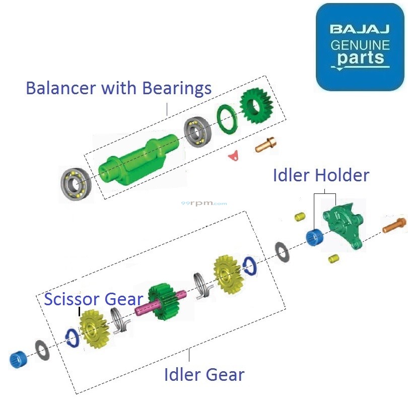 Bajaj Pulsar 150 Twin Disc UG5 BS4 Balancer & Balancer Idler Gear