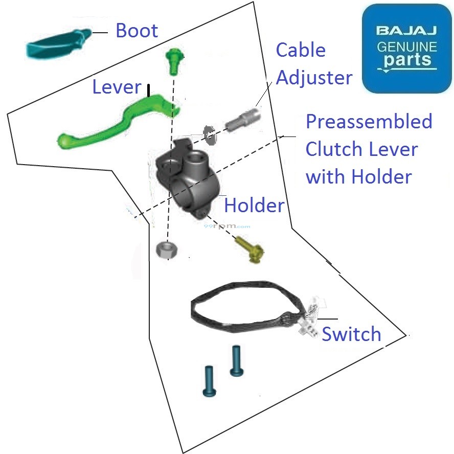 Bajaj Pulsar 150 Twin Disc UG5 BS4 Clutch Lever