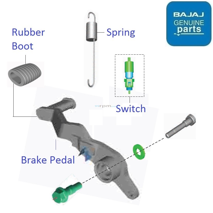 Bajaj Pulsar 150 Twin Disc UG5 BS4 Rear Brake Pedal