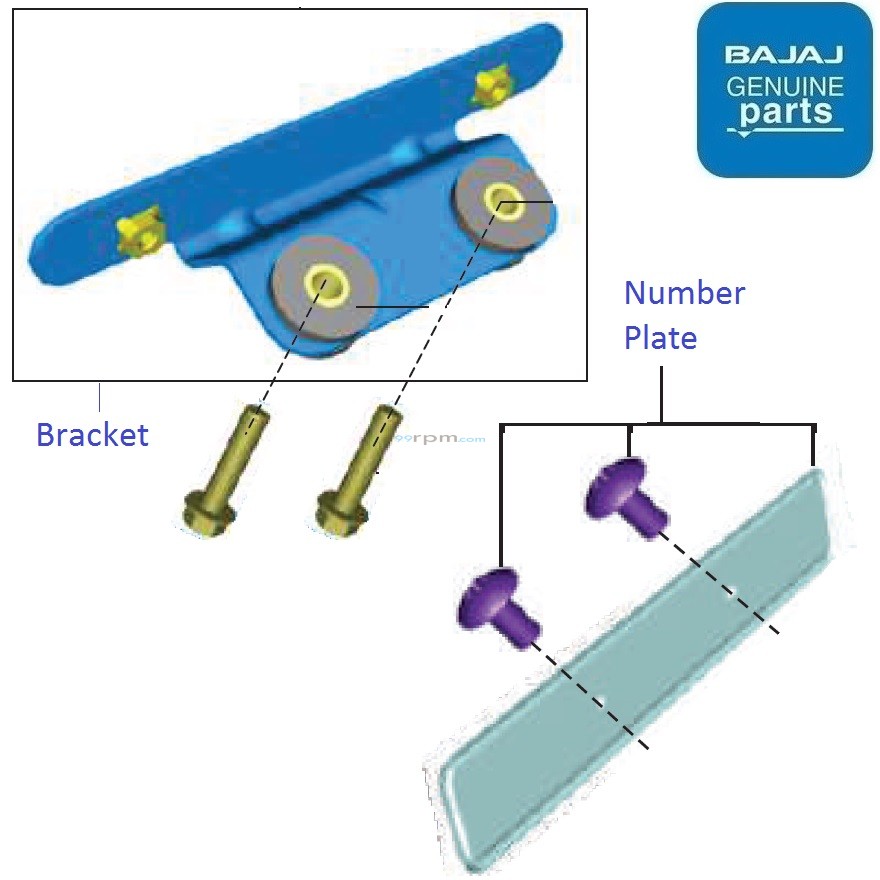 Bajaj Pulsar 180F Neon Front Number Plate