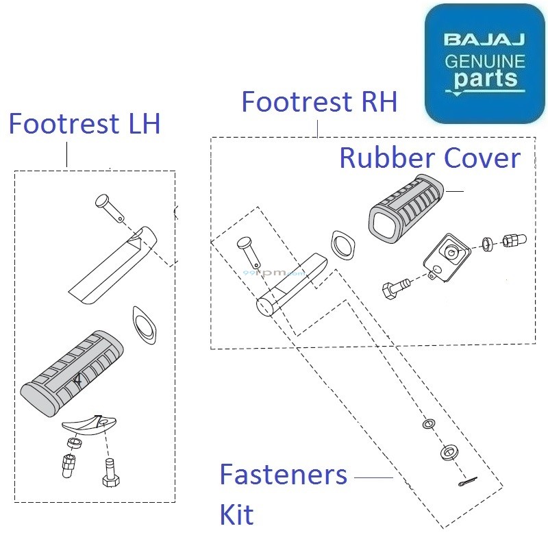 Pulsar 180 UG4 BS3 (200916) Front Footrest