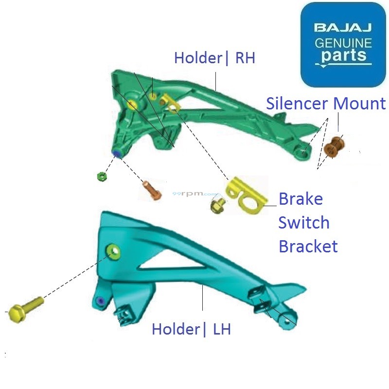 Pulsar 180F BS6(202021) Footrest Holder