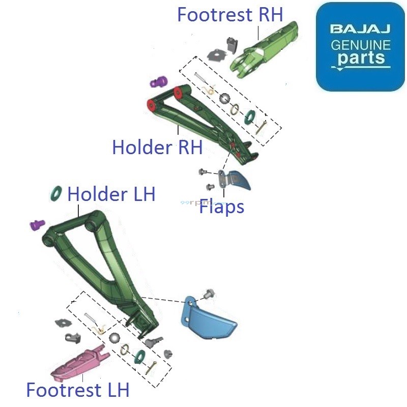 Bajaj Pulsar NS200 (BS6, 20202023) Rear Footrest
