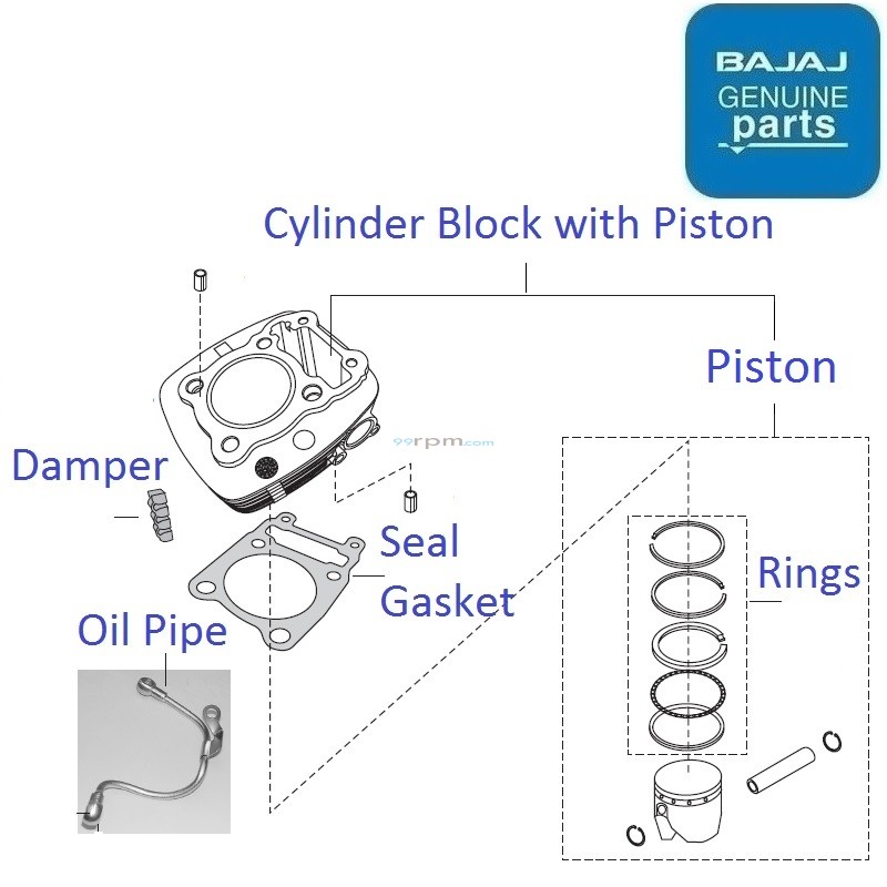 pulsar 150 dtsi block piston price