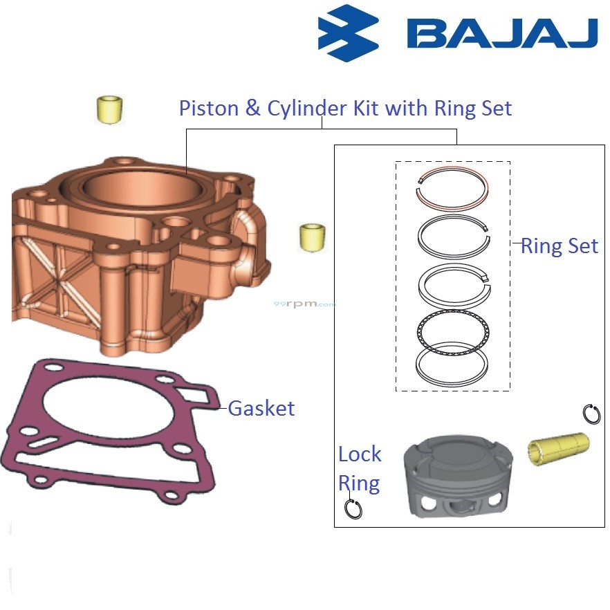 pulsar 150 dtsi block piston price