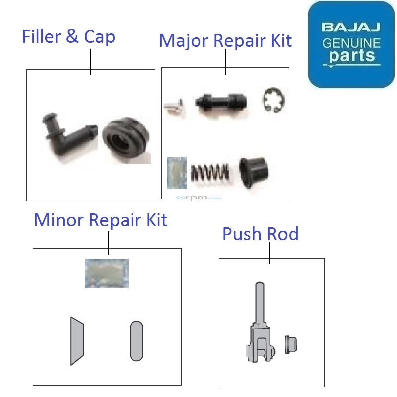 Bajaj Pulsar 220F (BS6, 2020) Rear Master Cylinder Components