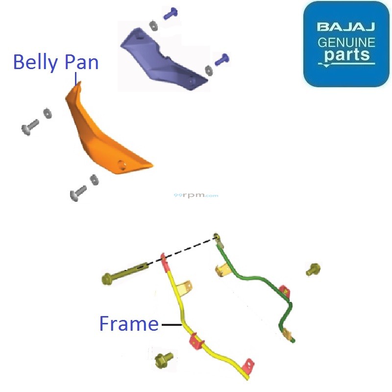 pulsar 150 belly pan price