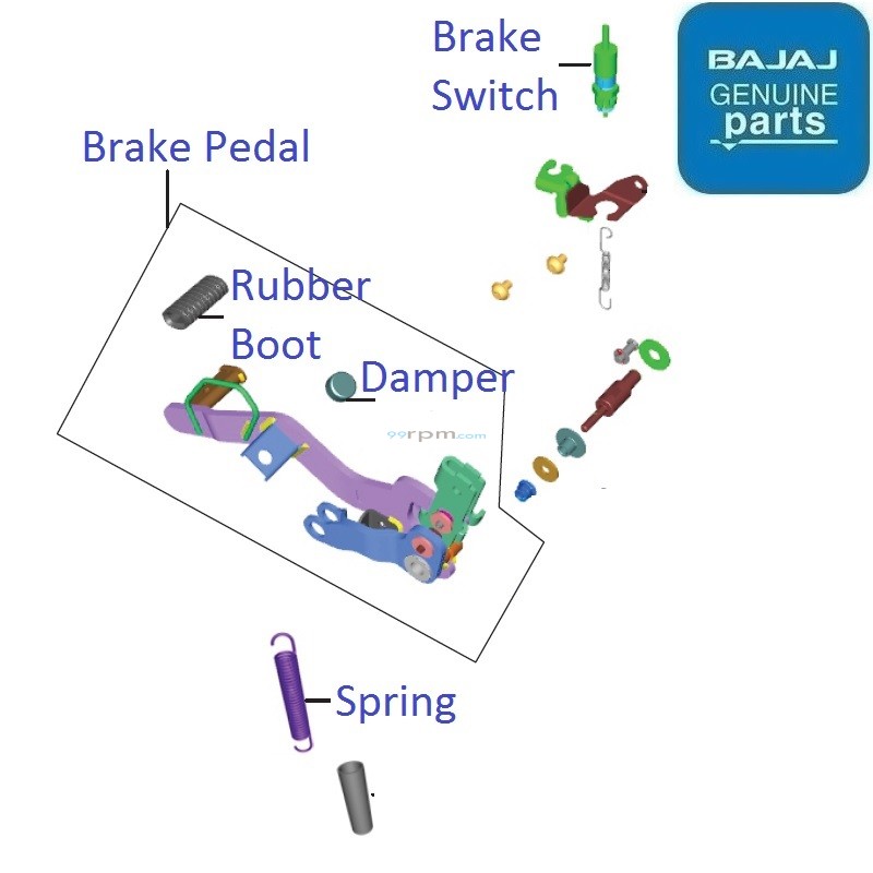 Bajaj Pulsar NS125 (202122) Rear Brake Pedal