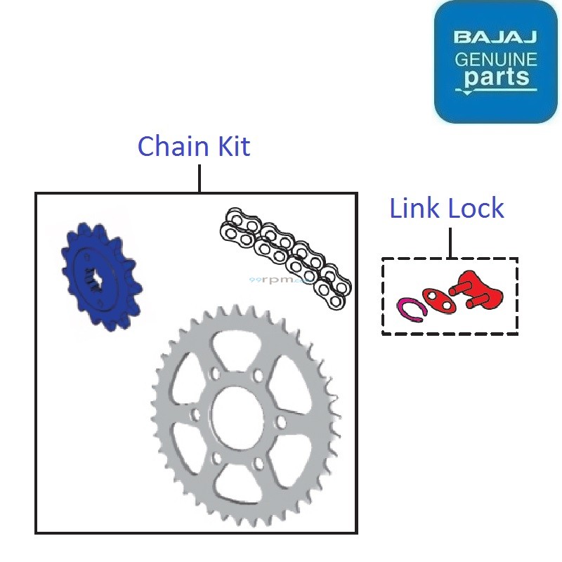 Bajaj Pulsar NS125 (202122) Drive Chain Sprocket Kit