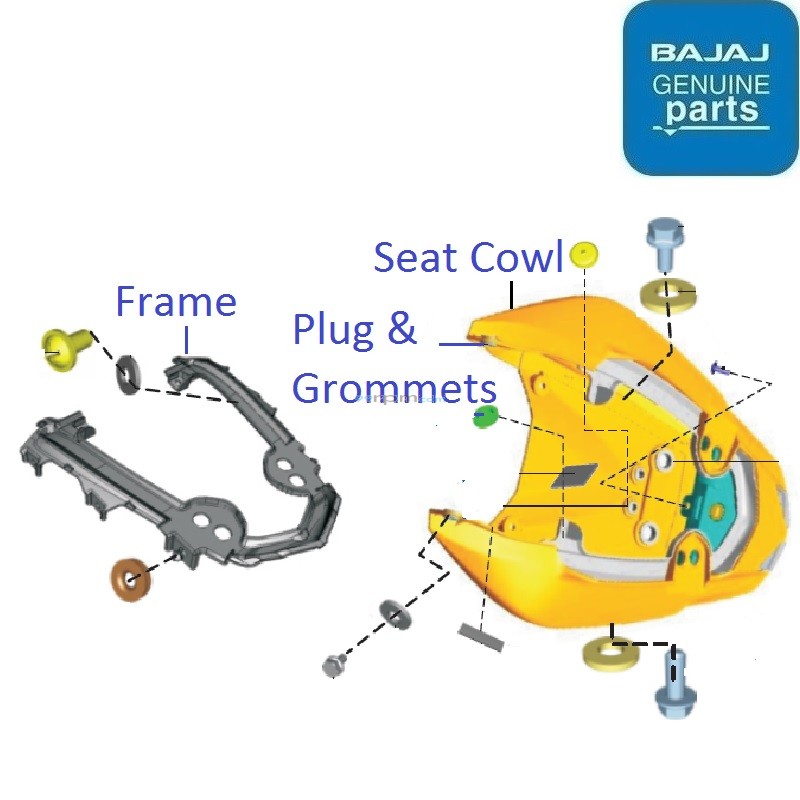 Bajaj Pulsar NS125 (202122) Seat Cowl