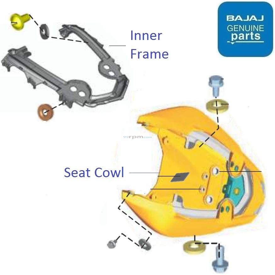 Bajaj Pulsar NS160 BS6 Seat Cowl