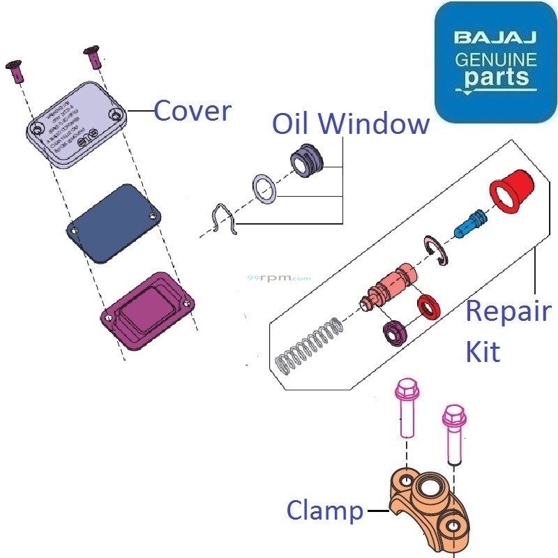 Bajaj Pulsar N160 (Dual ABS, 202223) Front Master Cylinder Components