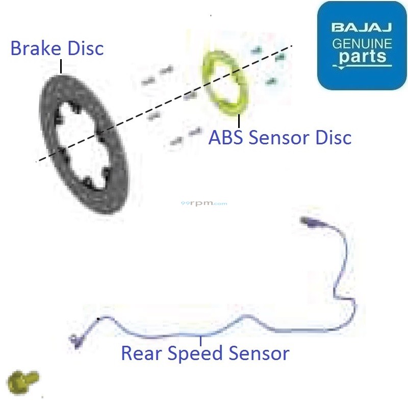 Bajaj Pulsar N160 (Dual ABS, 2022-23): Rear Brake Disc