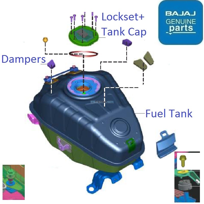 Bajaj Pulsar NS200 (BS6, 20212023) Petrol Tank