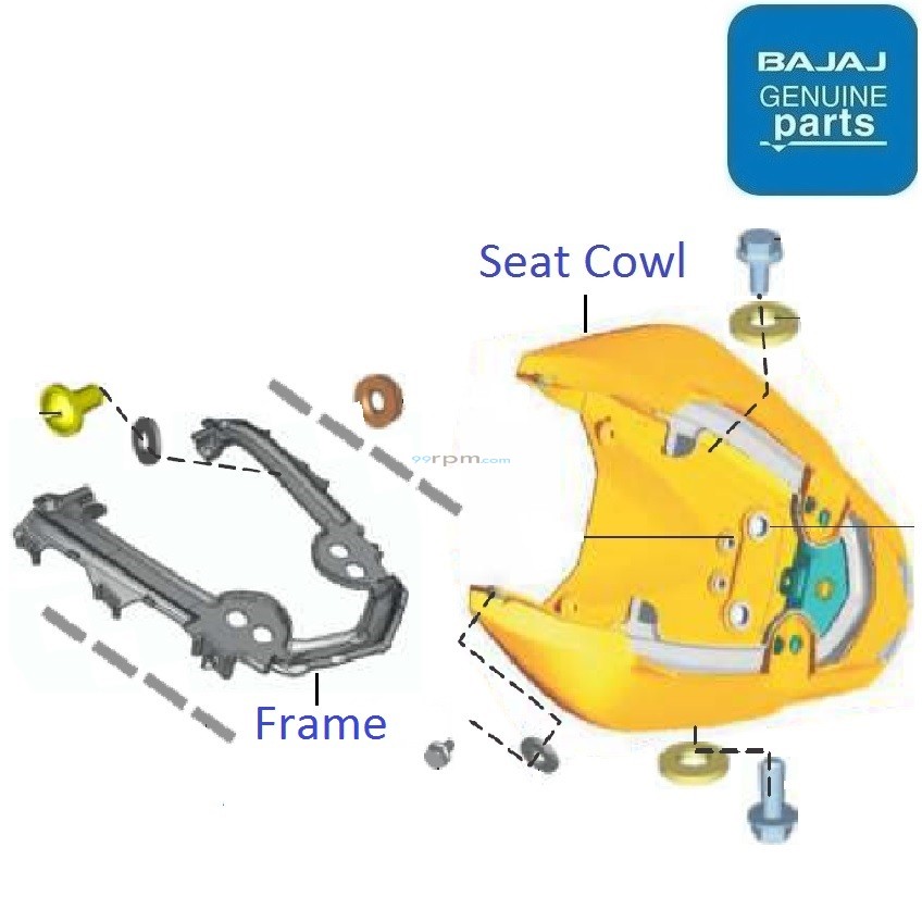 Bajaj Pulsar NS200 (BS6, FebOct 2020) Seat Cowl