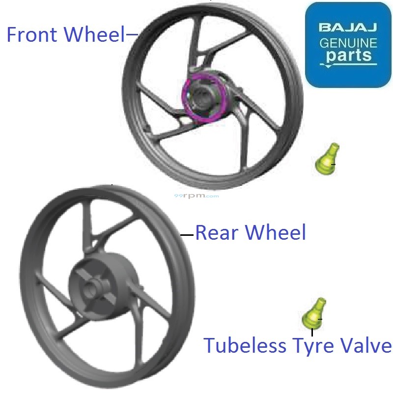 Bajaj Pulsar P150 (Twin Disc, 202223) Alloy Wheel Rim
