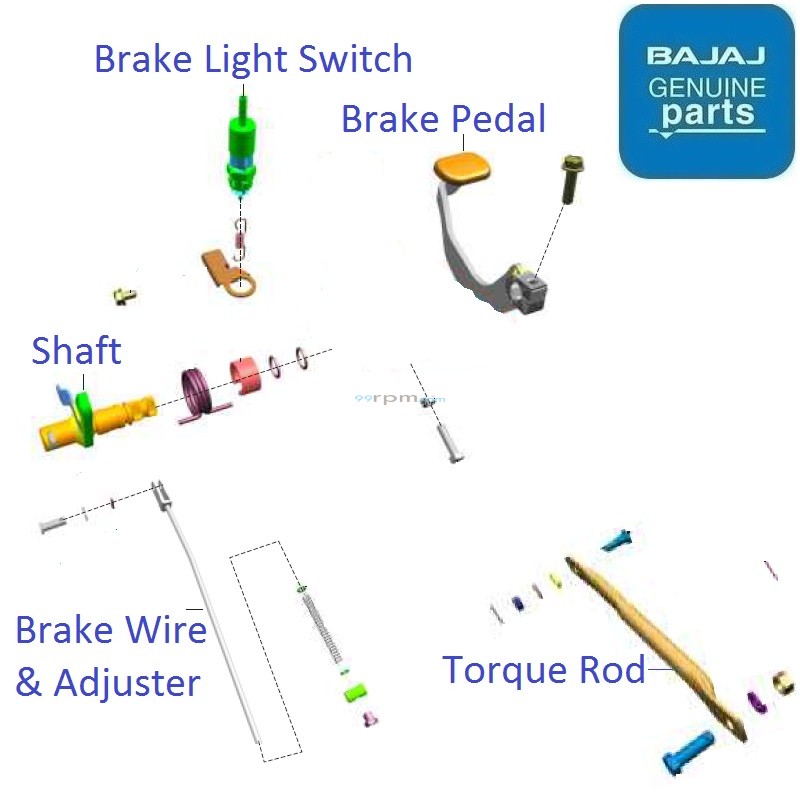 Bajaj Pulsar P150 (Single Disc, 202223) Rear Brake Pedal