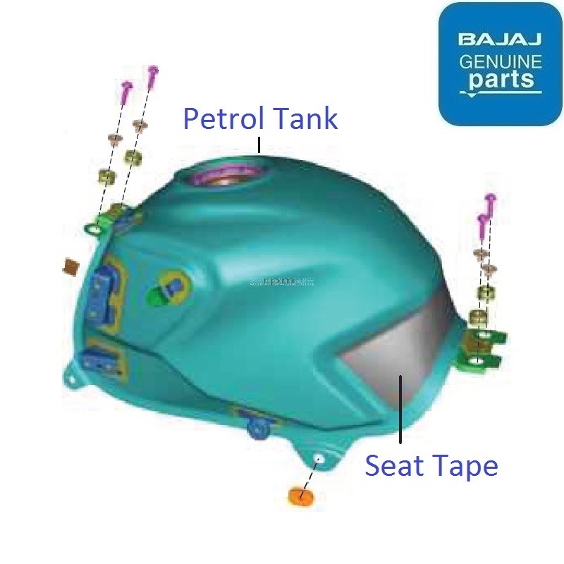 Bajaj Pulsar P150 (Single Disc, 202223) Petrol Tank