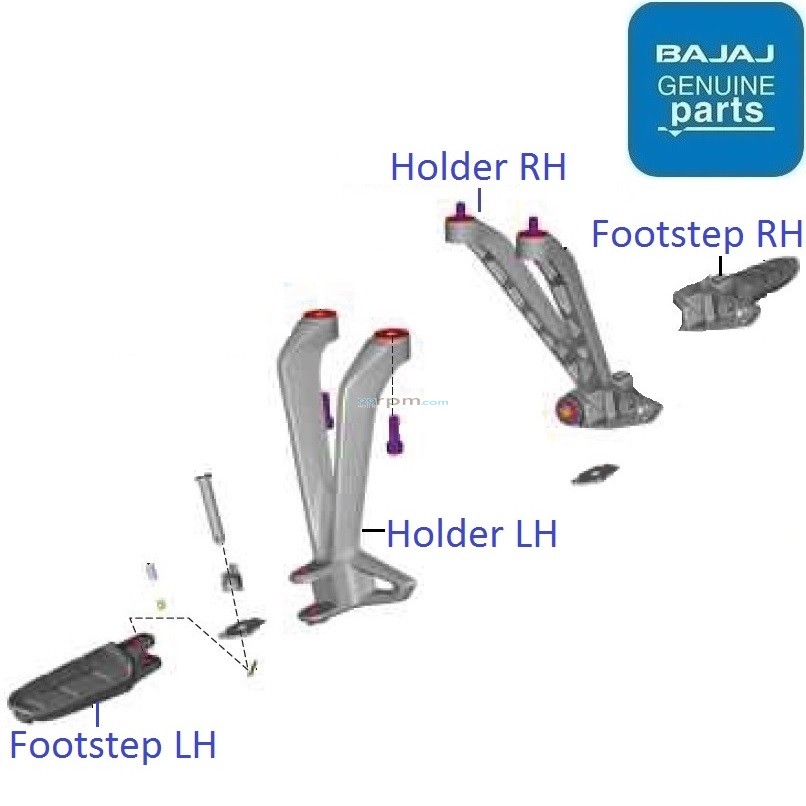 Bajaj Pulsar P150 (Single Disc, 202223) Rear Footstep