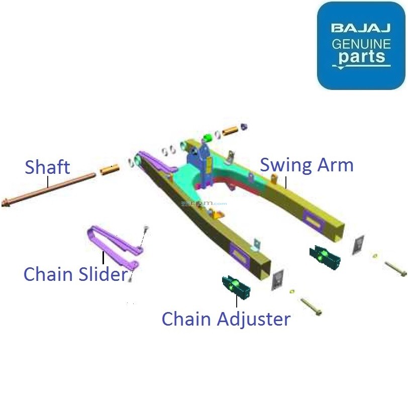 Bajaj Pulsar P150 (Single Disc, 202223) Swing Arm