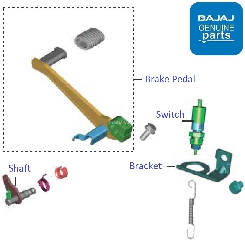 Bajaj Pulsar AS150 Rear Brake Pedal
