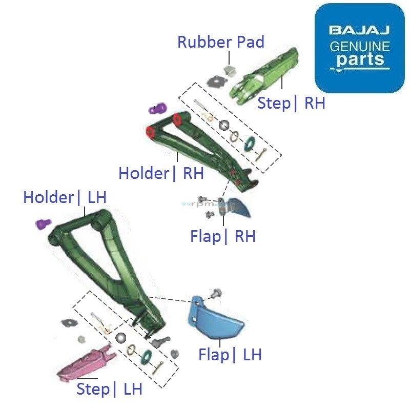 Bajaj Pulsar AS150 Rear Footrest