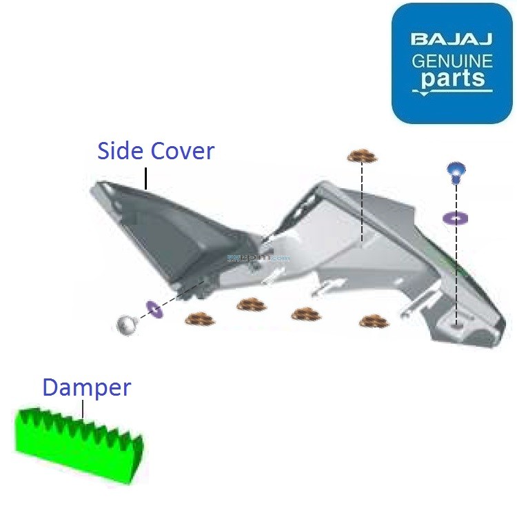 pulsar rs 200 side cover price