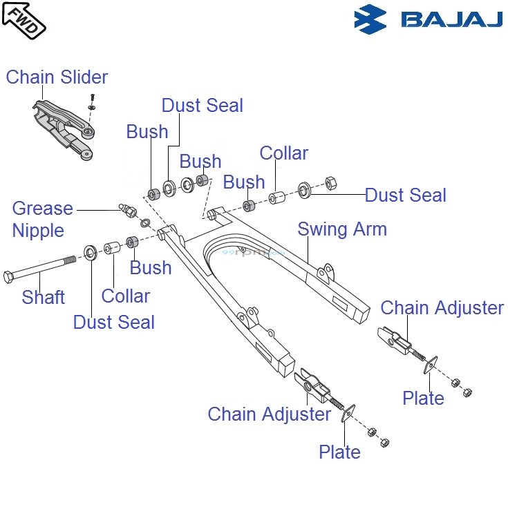 Bajaj Pulsar 150 UG4 DTSi Swing Arm