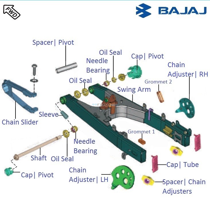 Bajaj Pulsar AS200 Swing Arm