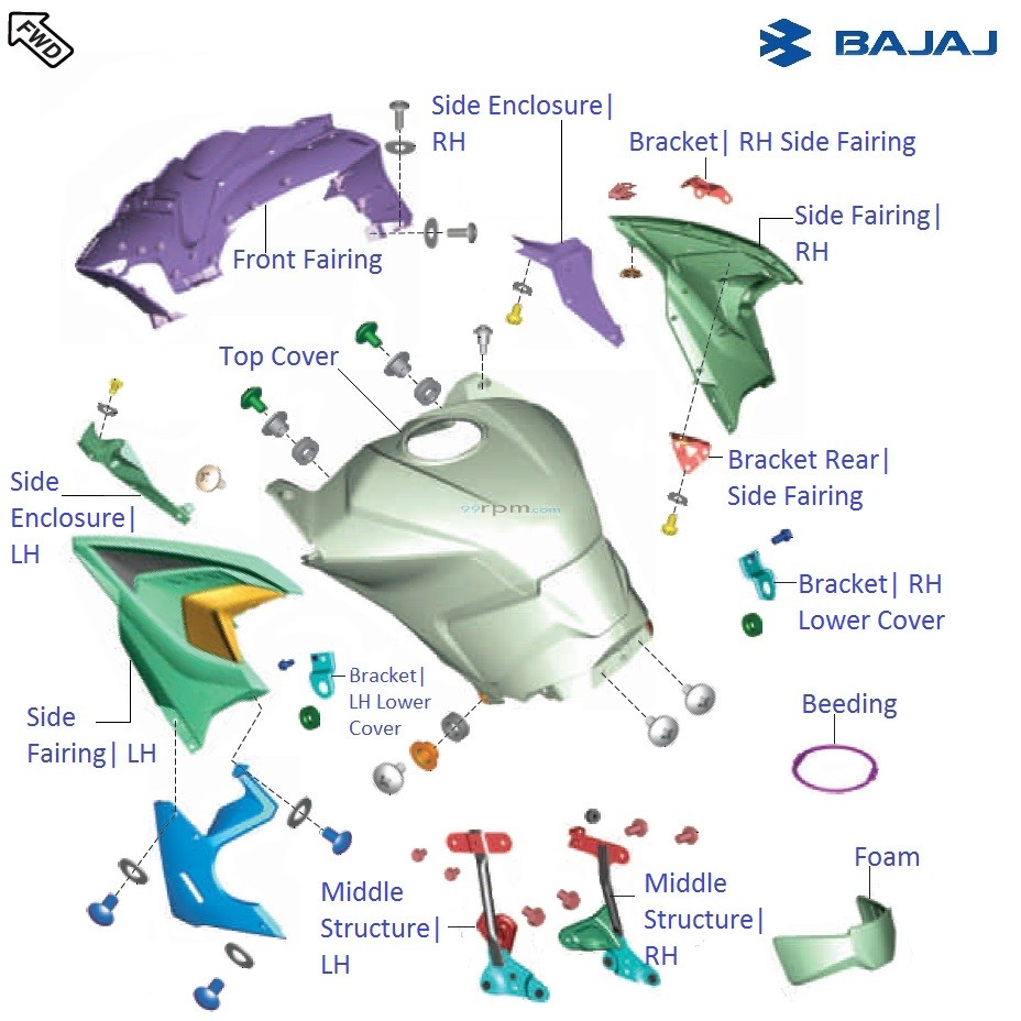 pulsar 180 fuel tank flap cover price