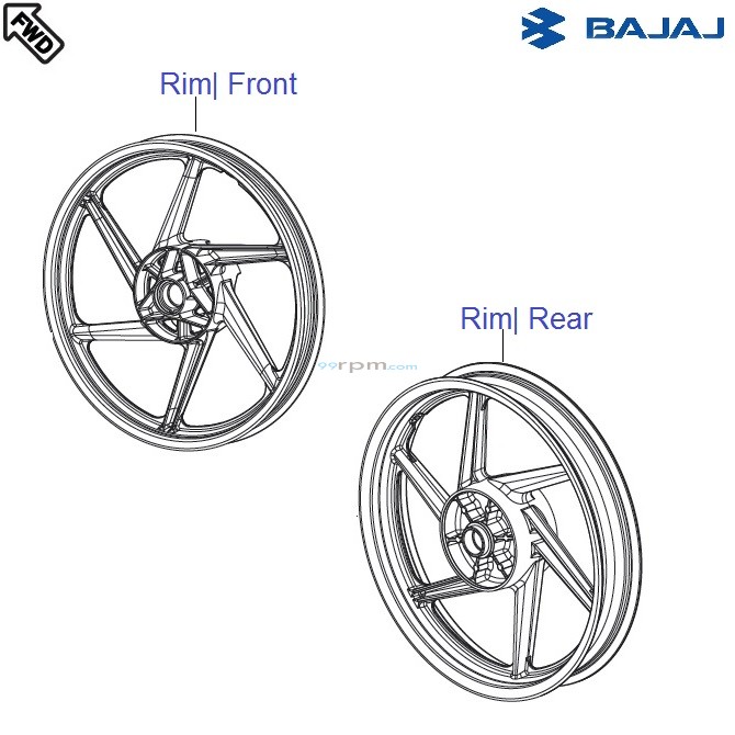 pulsar 150 wheel rim price