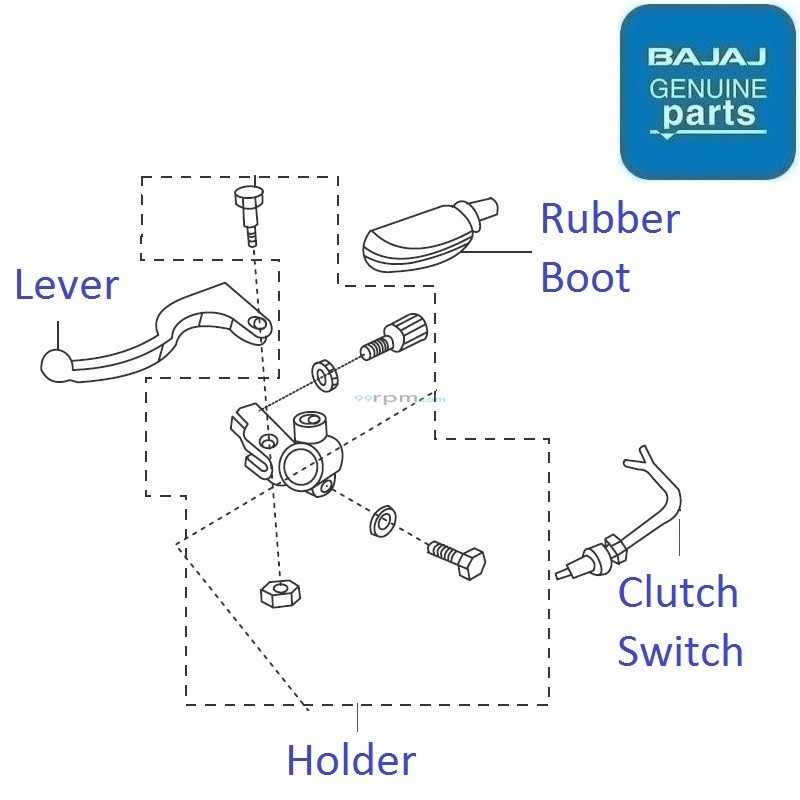 Bajaj XCD 125 Clutch Handle Lever