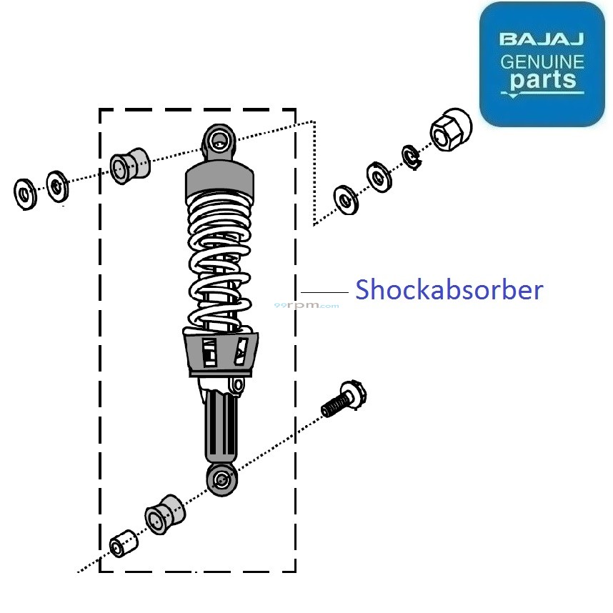 shock absorber bajaj discover 100cc