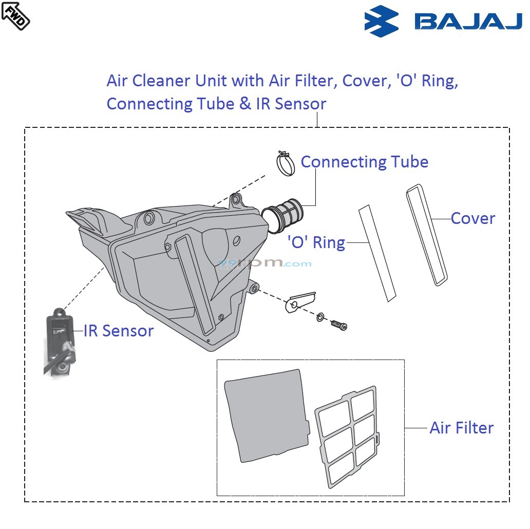 Bajaj Pulsar 220S DTSi Air Cleaner
