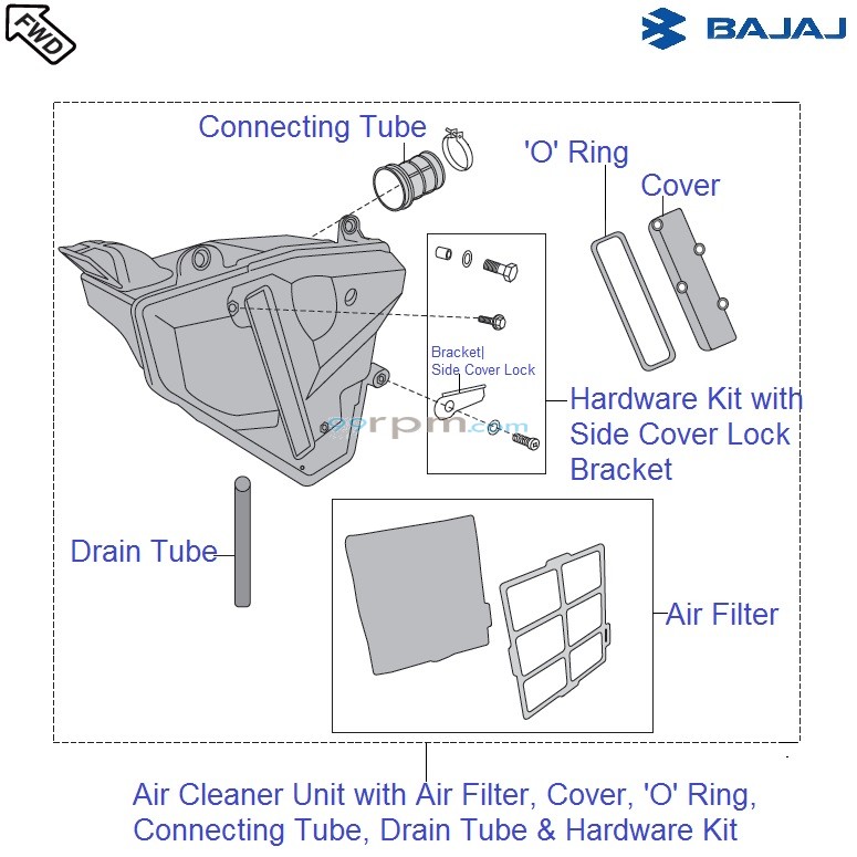 Bajaj Pulsar 150 UG4 DTS i Air Cleaner