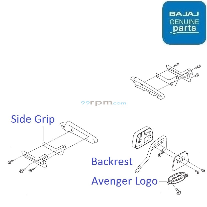 Bajaj avenger backrest buy online best sale