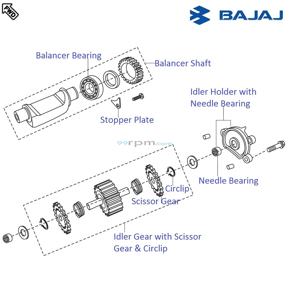 Bajaj Pulsar 220F DTSi Balancer Shaft