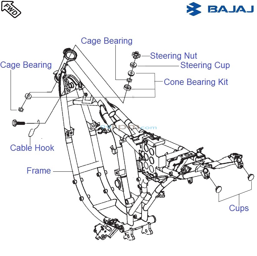 Bajaj Pulsar 150 UG4 DTS i Body Frame