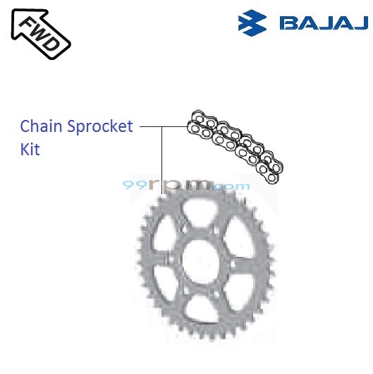 Bajaj Pulsar RS200 BS3 2015 16 Chain Sprocket Kit