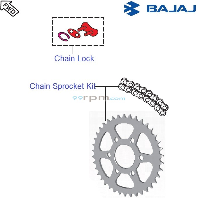 Ns 200 front sprocket top