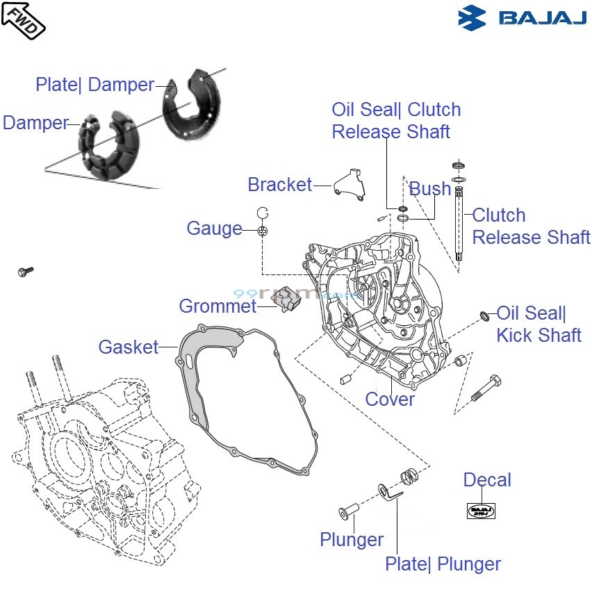 Pulsar 150 clutch cover price best sale