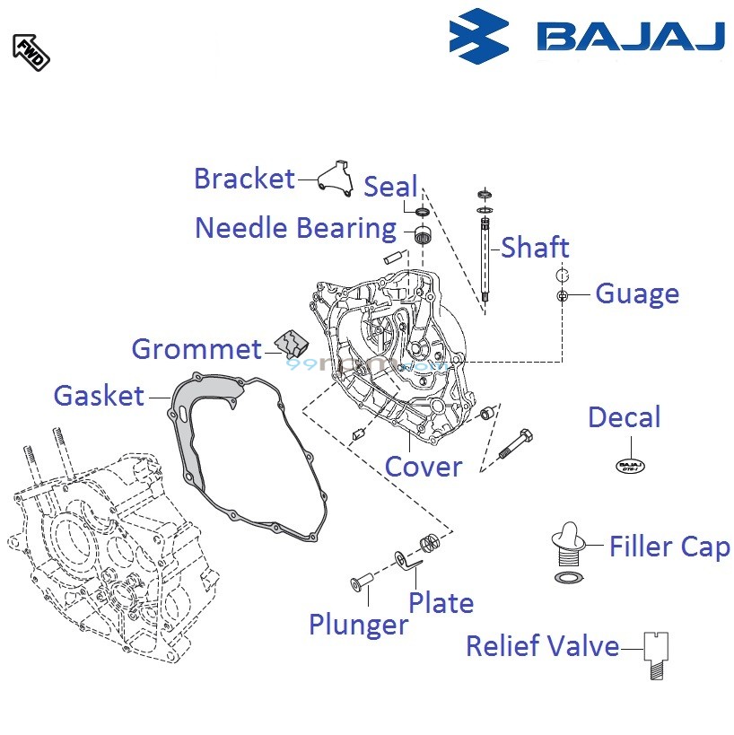Bajaj Pulsar 220F DTSi Clutch Cover