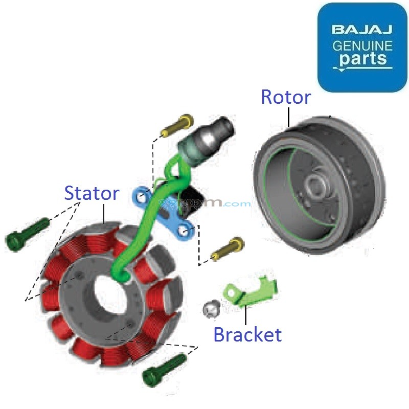 Bajaj CT100 BS6 2020 21 Alternator Dynamo