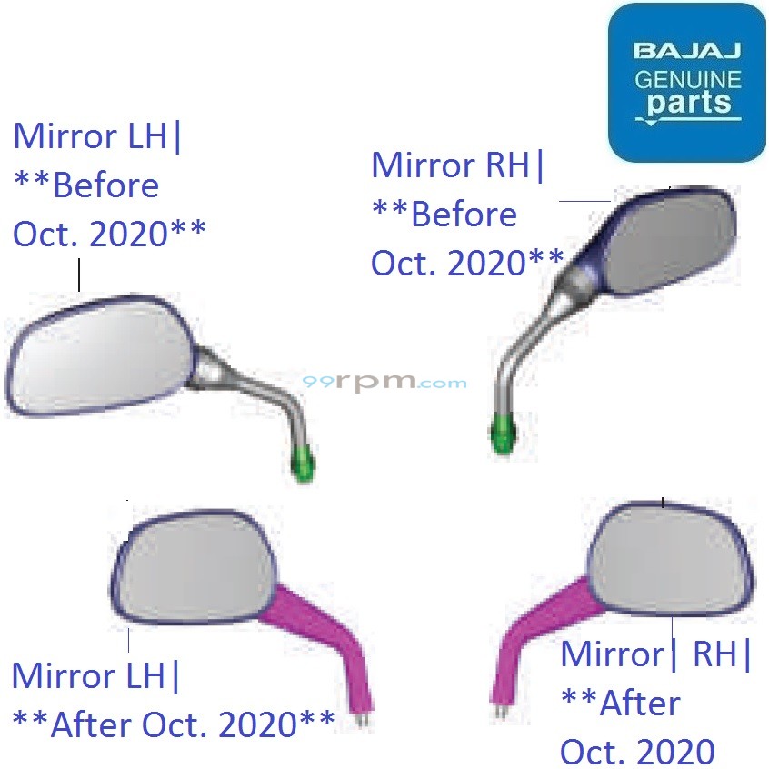 Bajaj CT100 BS6 2020 21 Side Mirror
