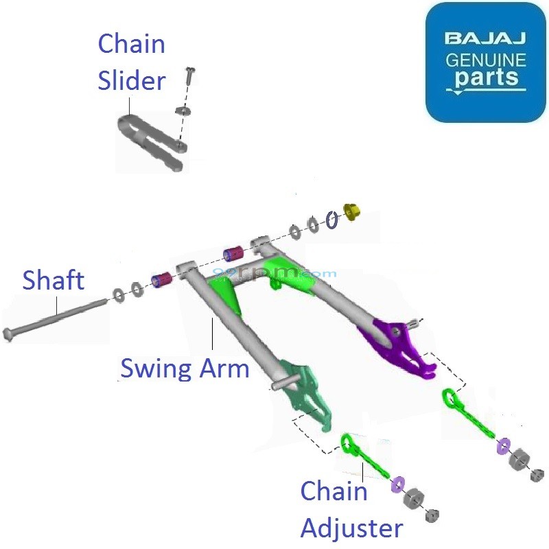 Swing arm bajaj ct 100 discount