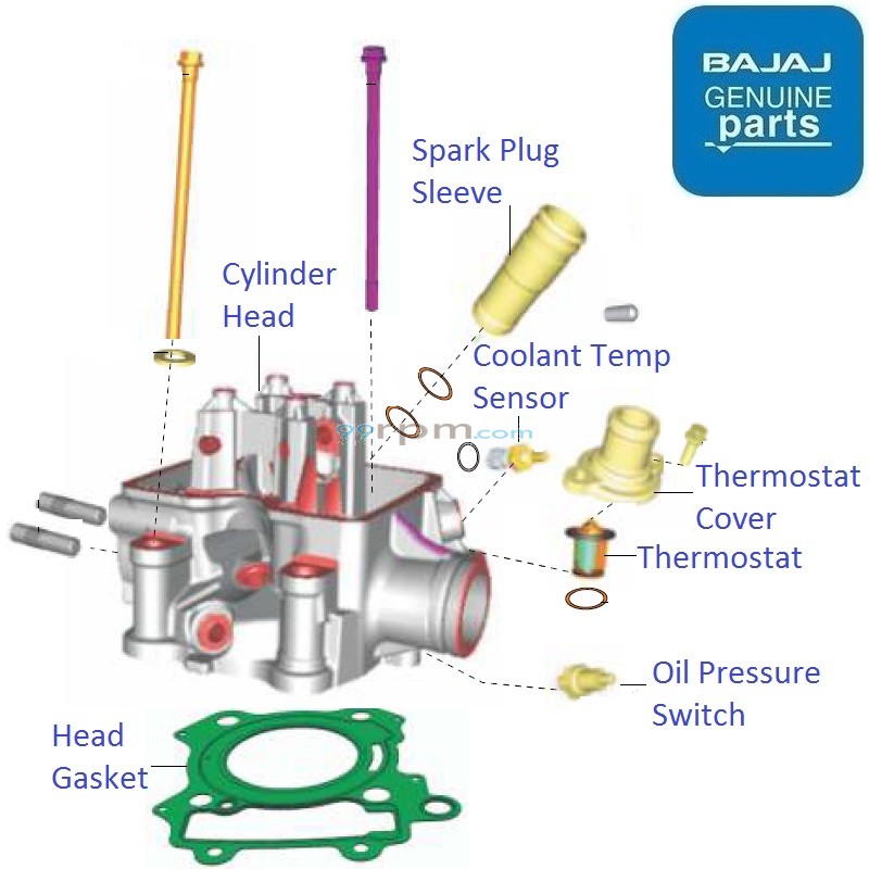 Bajaj Pulsar NS200 BS4 2017 19 Cylinder Head